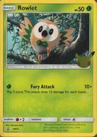 TCG POKEMON ROWLET SM01 BLACK STAR PROMO XXL jumbo size