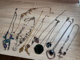 Halsketten 10 St. (Fossil und Danish Design) Vintage