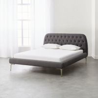 CB2 Queen Bed, Beautyrest Hybrid Matratze