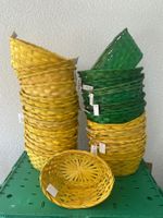 Frühlingshafte Körbli , grün und gelb 31 Stück, neu