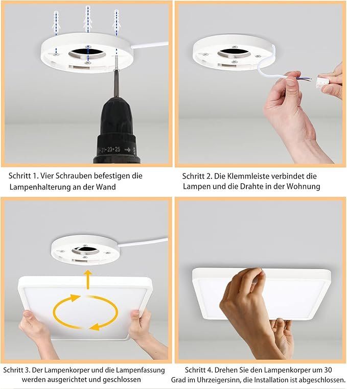 Kronleuchter & Deckenlampen: LED Deckenleuchte Deckenlampe Panel 36W 4100lm 4500K 30cm – Neu und originalverpackt aus Zürich von NovaDen 6