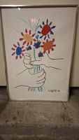 Kunstdruck von Picasso mit rame"Blumenstrauss", 1958, Top!