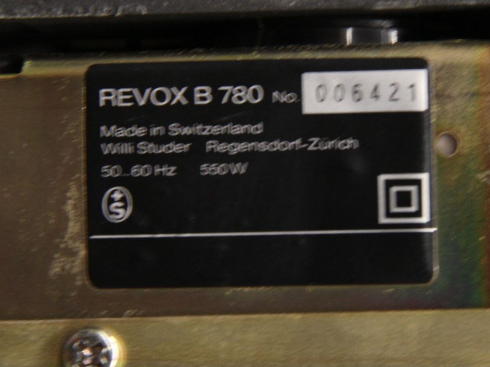 Revox Ricevitori: Revox B 780 FM Receiver – Usato da Dittingen venduto da C-Zero1-E 7