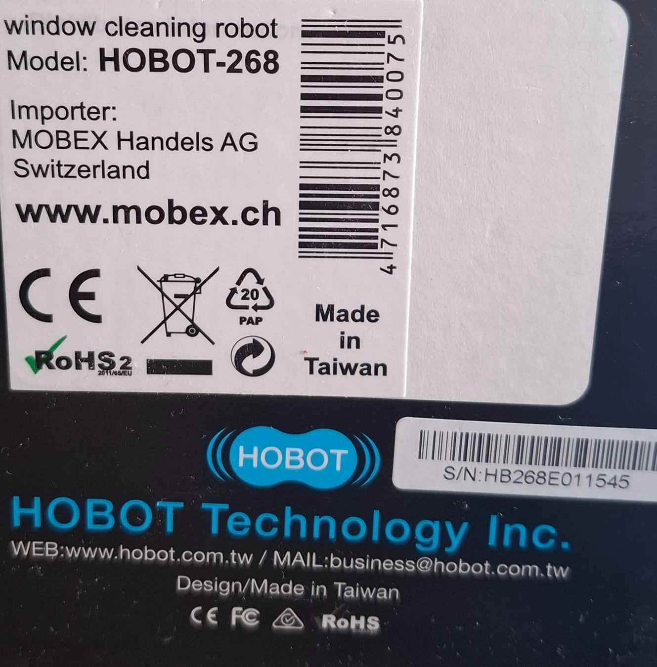 Hobot Altro per la casa: Hobot-268 Fensterputzgerät – Nuovo e nell'imballaggio originale da Hilterfingen venduto da surfertom 2