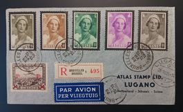 BELGIEN, Einschreiben / Flugbrief BRUXELLES - LUGANO 1936