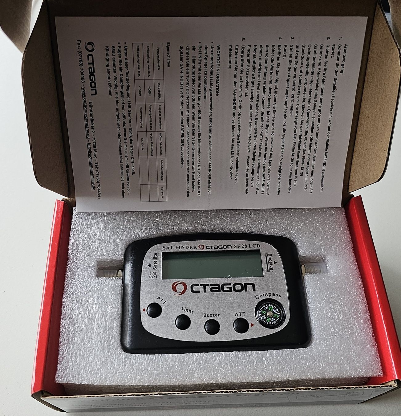 Tutti gli attrezzi: SAT Finder ctagon SF 28 LCD – Usato da Effretikon venduto da Porsche910 1