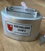 KÄSSELI MIT SCHLÜSSEL !! KANTONALBANK SCHWYZ ALUMINIUM