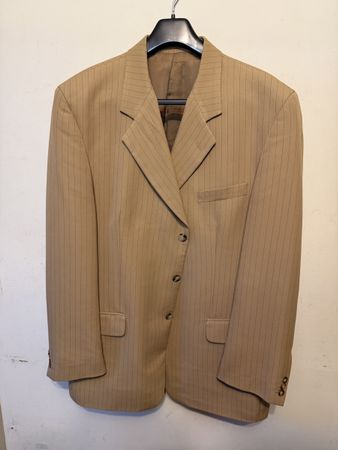 Costume Homme MAN'S Fashion Rayures Beige Taille 56 👔