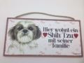 Holzschild-SHIH TZU-HIER WOHNT EIN