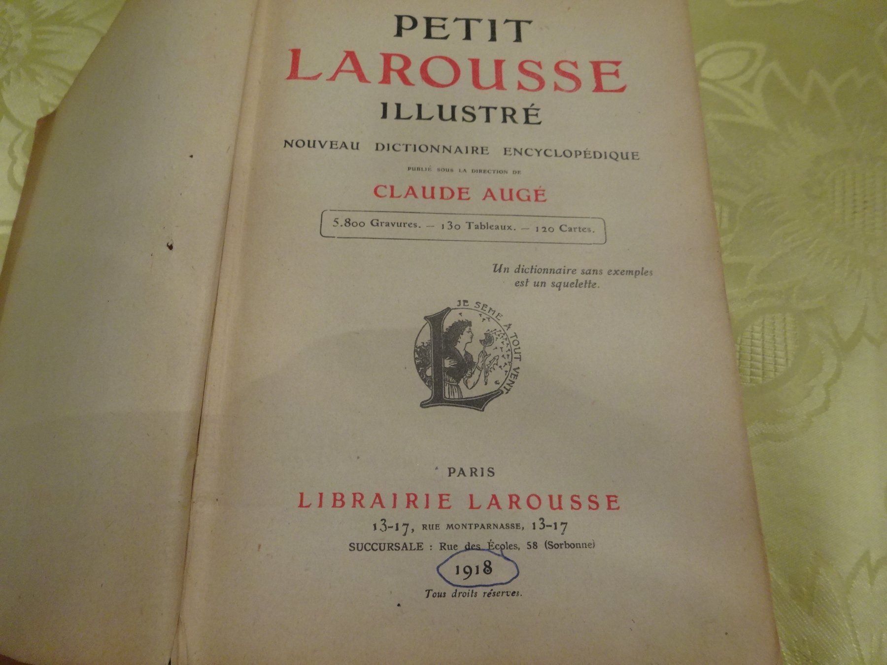 Libri: Petit Larousse illustré - 1918 – Usato da Biel/Bienne venduto da milamila02 2