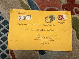 1 Brief  Sitzende Helvetia Einschreiben