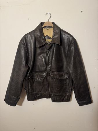 Herren Lederjacke braun Gr. L Winterjacke Top Zustand 59