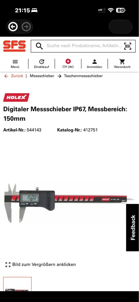 Holex Misurare: HOLEX Digitaler Messschieber IP67, Messbereich: 150mm – Nuovo (secondo la descrizione) da Altstätten SG venduto da Pandaaa84 3