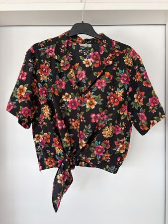 Vintage Bluse Blumenmuster Grösse M
