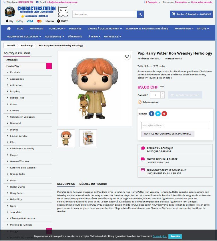 Funko Statuette: Funko Pop - Ron Weasley - Herbology - 56 - RARE – Nuovo e nell'imballaggio originale da Grand-Lancy venduto da alf_8dk7 4