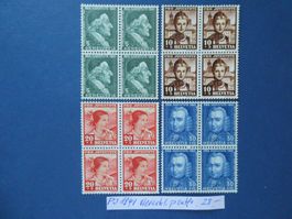 PJ 1941 postfrische ** Viererblöcke