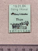 SBB Billett Herrliberg Feldmeilen Thun, Stempel "Gutschein"
