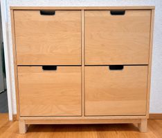 IKEA STÄLL Schuhschrank | Eichenfurnier | 96 × 17 × 90 cm