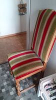 3 Stück antike Stühle mit Streifenmuster, Vintage Look!