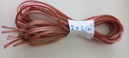Lautsprecherkabel Kupfer, 4 mm2, 2 x 6 m
