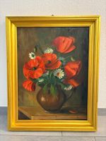 55.5x69.5hoch/Rücker/Ölgemälde Mohnblumen Gänseblümchen Krug