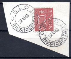 NORWEGEN 1968 LÄNDER-MOTIV FRAGMENT GESTEMPELT - D1419