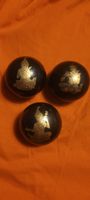 Lot de 3 boîtes rondes en laque anciennes, asiatiques.