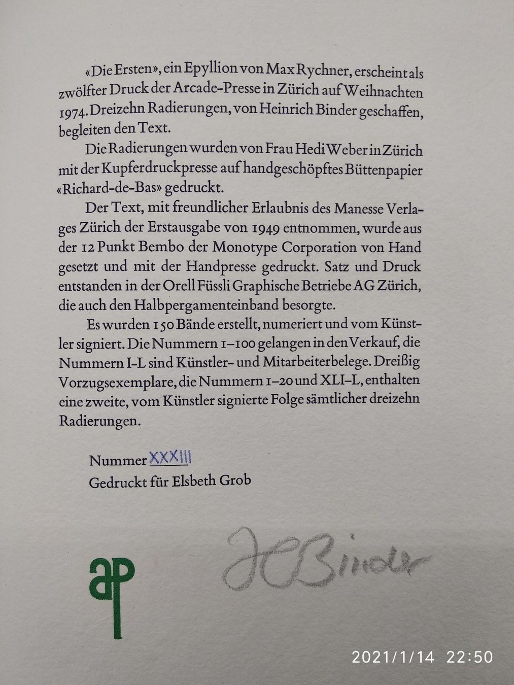 Grafica & Litografie: HEINRICH BINDER - MAX RYCHNER – Usato da Goldach venduto da Gaip 7