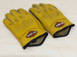 Sommer Lederhandschuhe mit Harley-Davidson Stickerei Gr. M