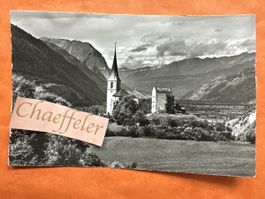 8680 Kirche u. Burg Raron mit Gorwetschgrat