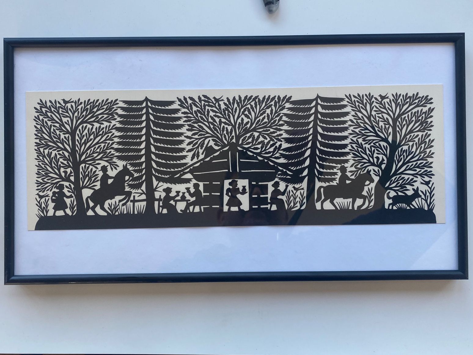 Grafica & Litografie: David Regez, Scherenschnitt "Reiter im Wald" – Usato da solothurn venduto da soko75