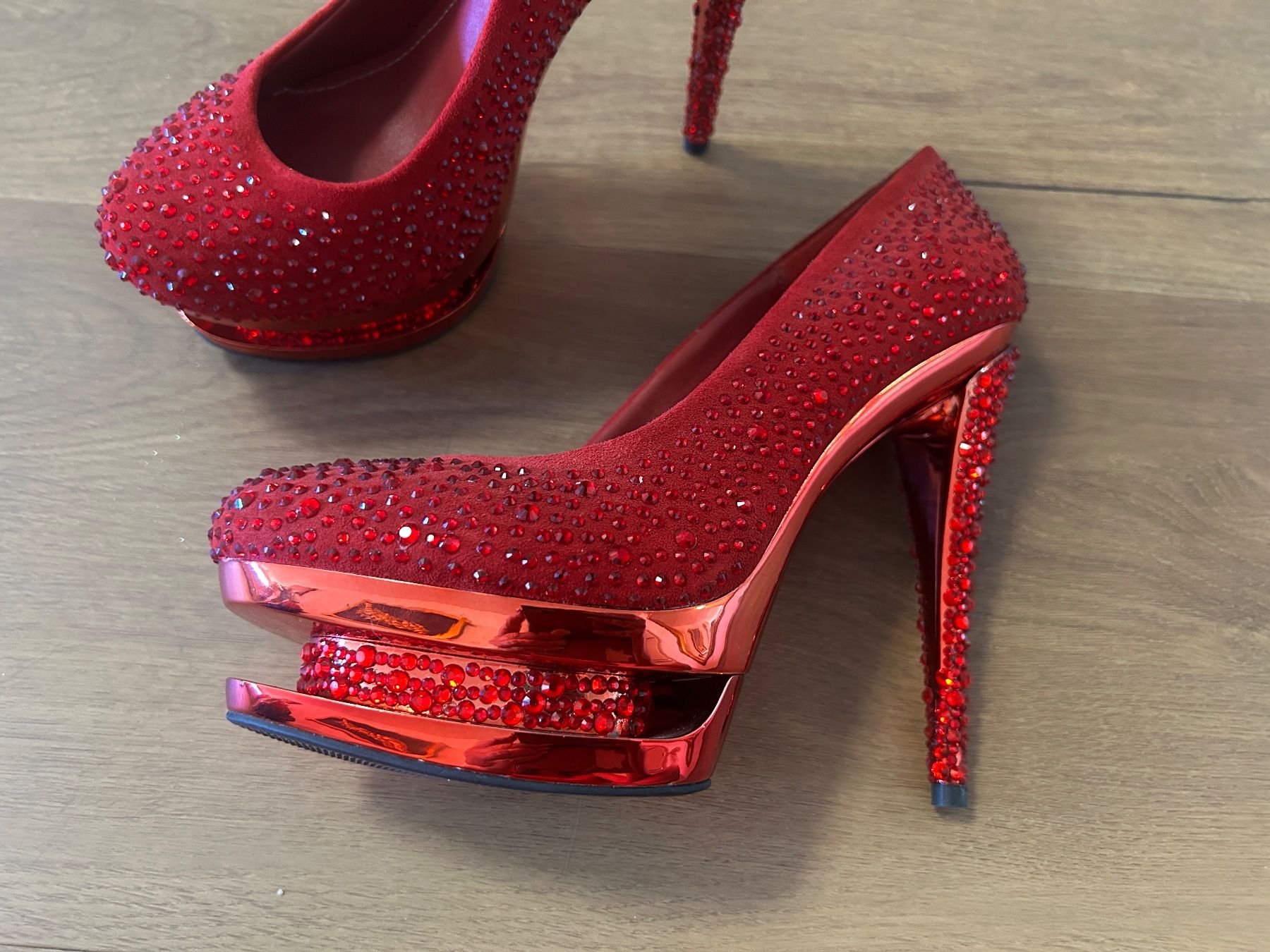 Scarpe da donna: Pleaser LUXUS DOUBLE-PLATFORM PUMPS Rot Gr 39 NEU – Nuovo e nell'imballaggio originale da Regensdorf venduto da Spyke55 2