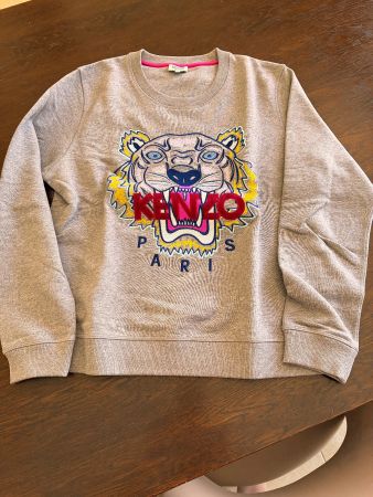 Sweat-shirt Kenzo Paris gris motif tigre taille XL occasion