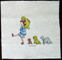 1 STK LEINEN PATCHWORKSTOFF, 20x20 cm