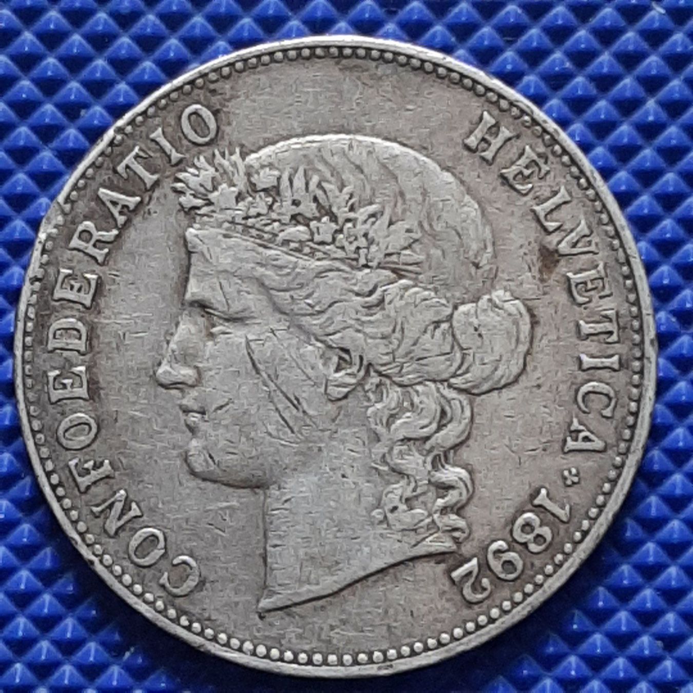 Alle Münzen: 5 Francs Suisse 1892 – Gebraucht aus Carouge GE von cecob0909