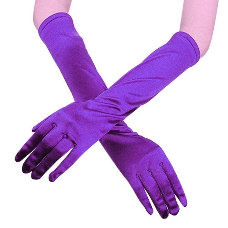 ZNTIHZ Lange Satin-Handschuhe 70cm - Elegante Opernhandschuhe Für Festliche Anlässe