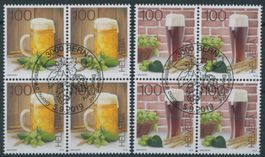 2019 - Bierbraukunst - Viererblock - Ersttag Stempel ET
