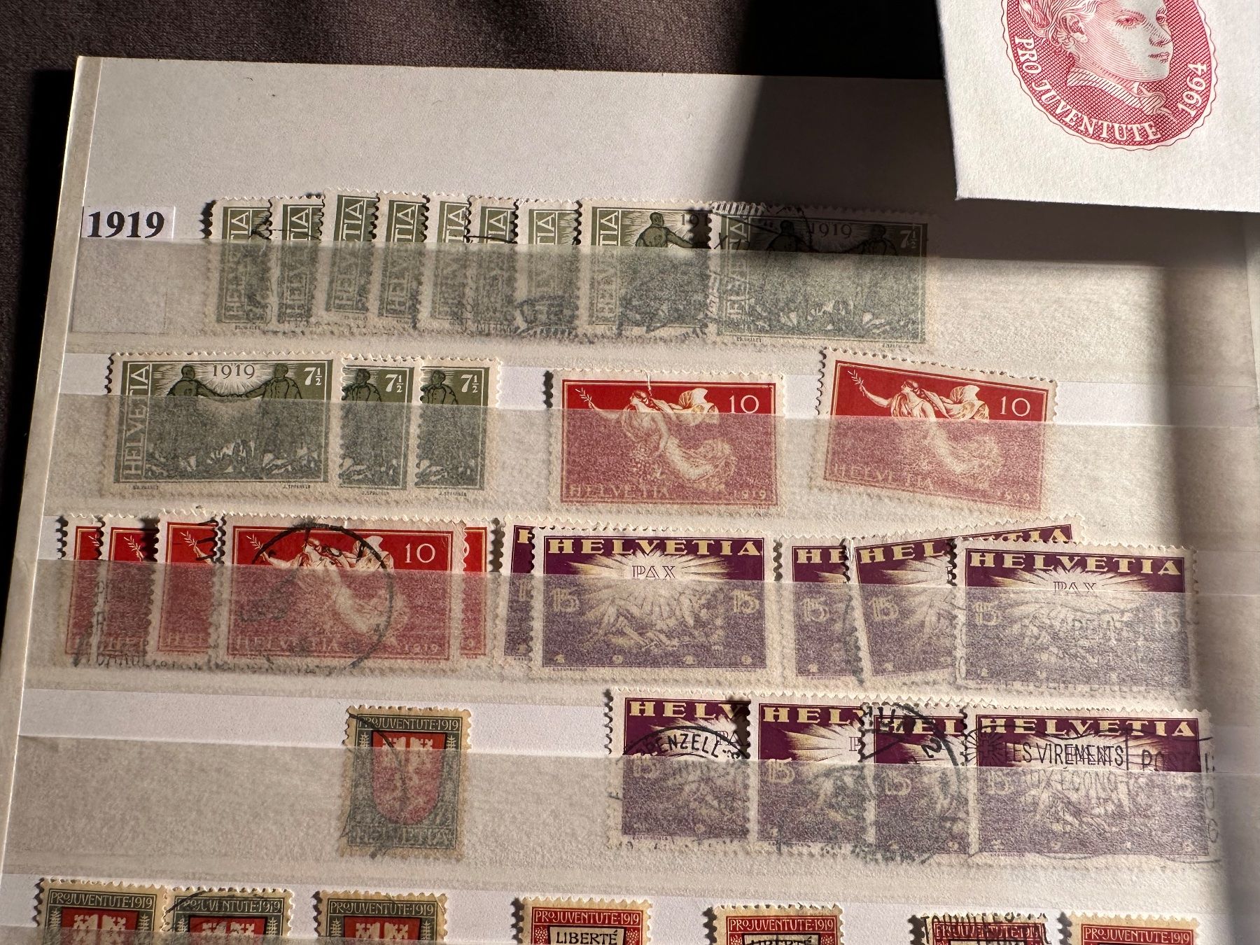 Tutti i francobolli: Pro Juventute 1919, 1920, 1921 usw. – Usato da Stettfurt venduto da 2442 7