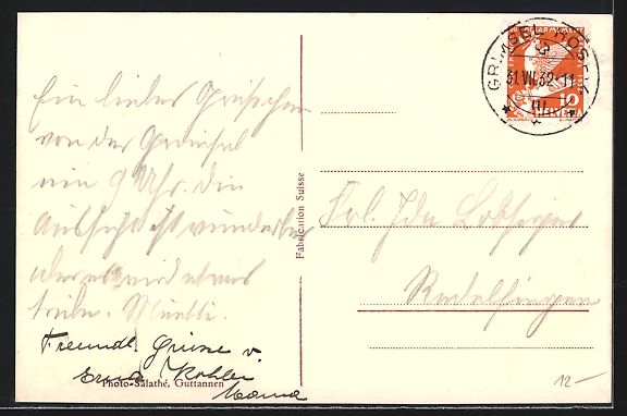Cartoline postali: AK Grimsel, Grimsel-Nollen, Neues Hospiz – Usato da Berlin venduto da bartko-reher 1