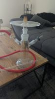 Hochwertige Glas-Wasserpfeife / Shisha – komplett aus Glas