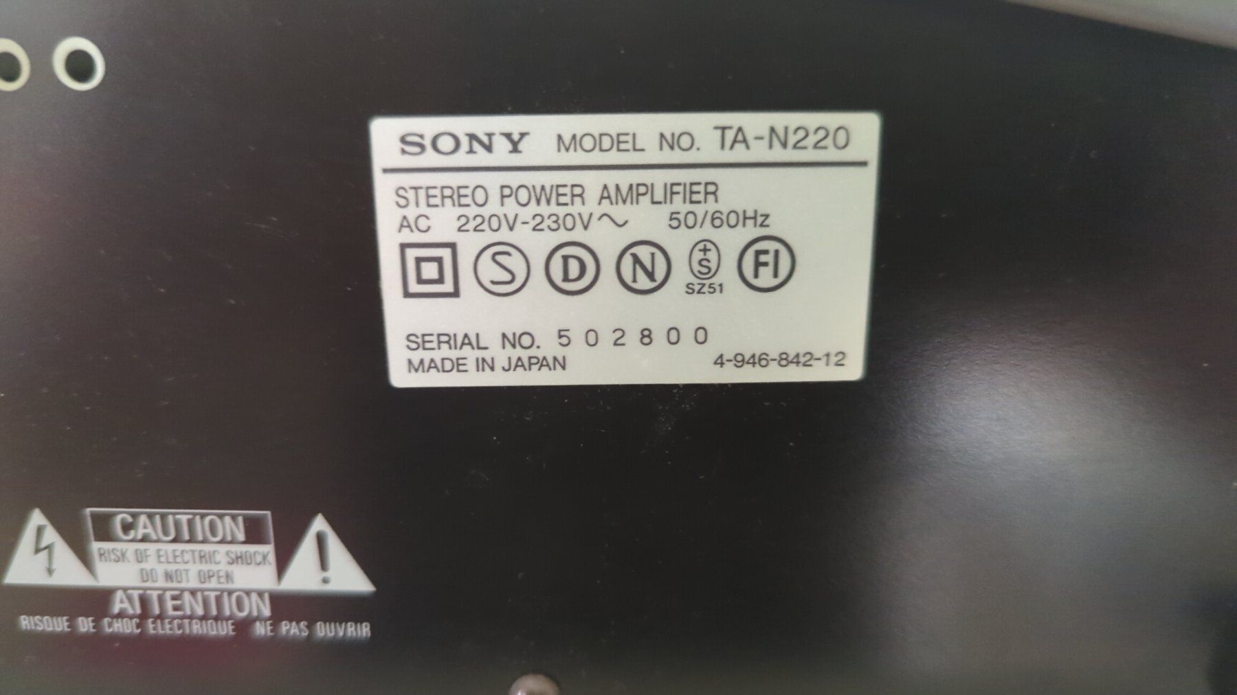 Sony Amplificatori: Sony TA-N220 Endstufenverstärker – Usato da Erstfeld venduto da Pfiffholder 4