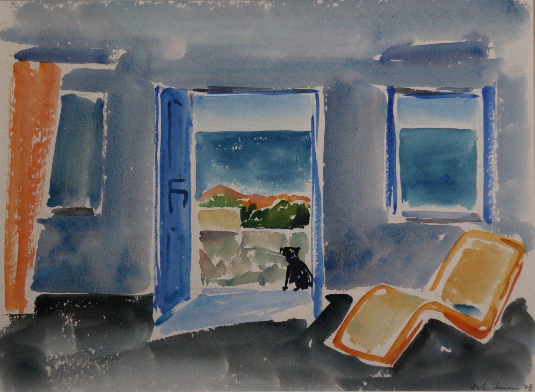 Dipinti: Hans Weidmann 1918-1997, Aquarell von 1978 – Usato da Zug venduto da Kunst-Fundgrube 9