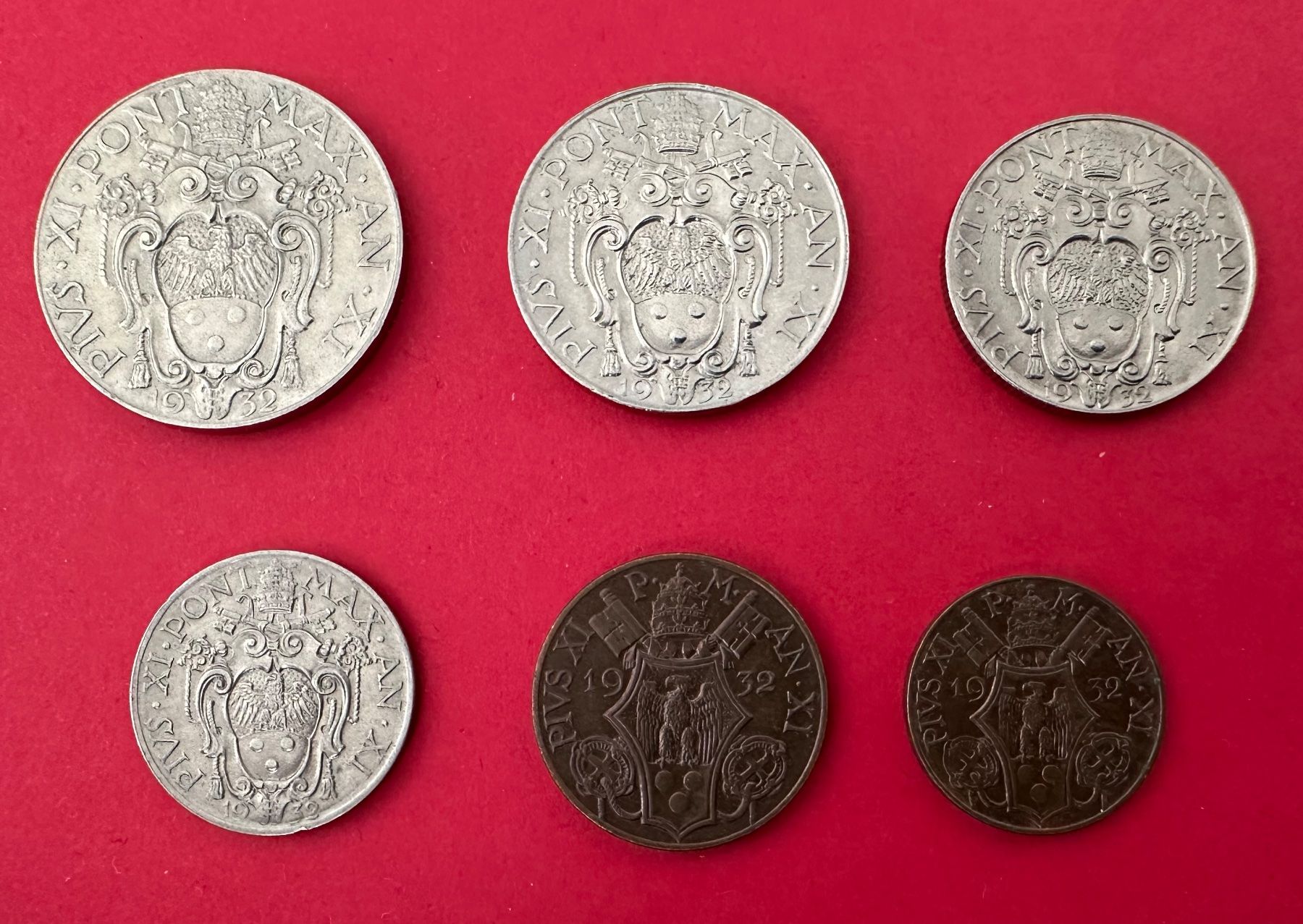 Alle Münzen: SET VATIKAN PIUS XI – Gebraucht aus Watt von maxdiroma
