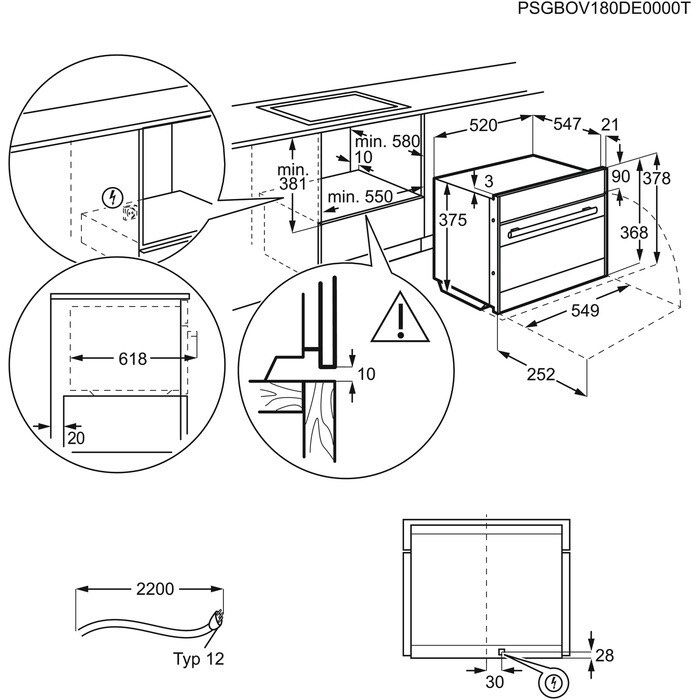 Electrolux Forni: Einbau  kombi Steamer Breite 55cm – Usato da Bremgarten AG venduto da 2N1 6