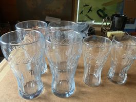 6Coca-Cola Gläser 0.5 Lt 4stk.0,3 L Neu  TopZustand