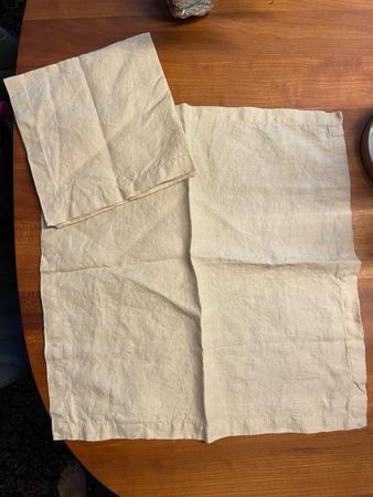 2 Linen Napkins Naturaline NEW luxury tableware