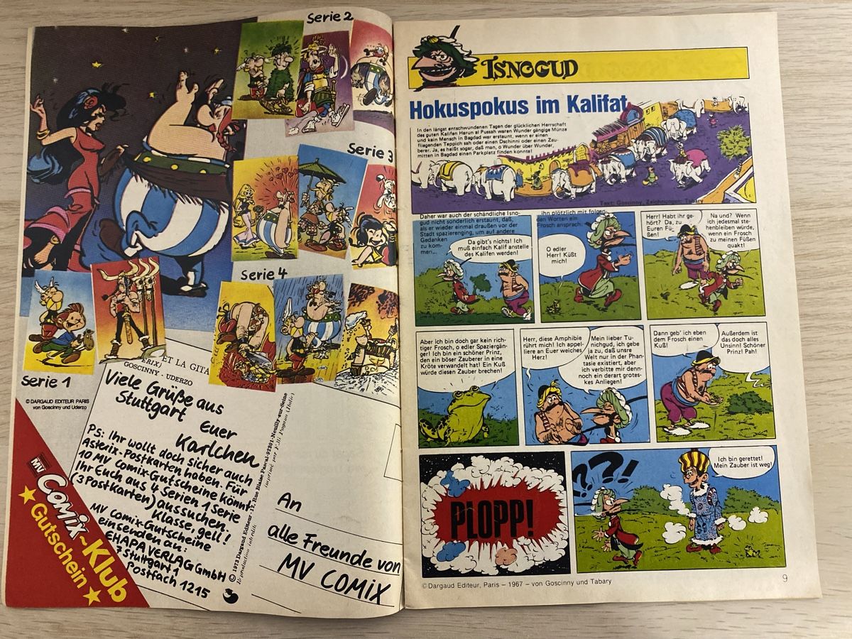 Comics: MV Comix: Isnogud & Asterix Heft 22, Nov. 1974 – Gebraucht aus Basel von spider-loc 2