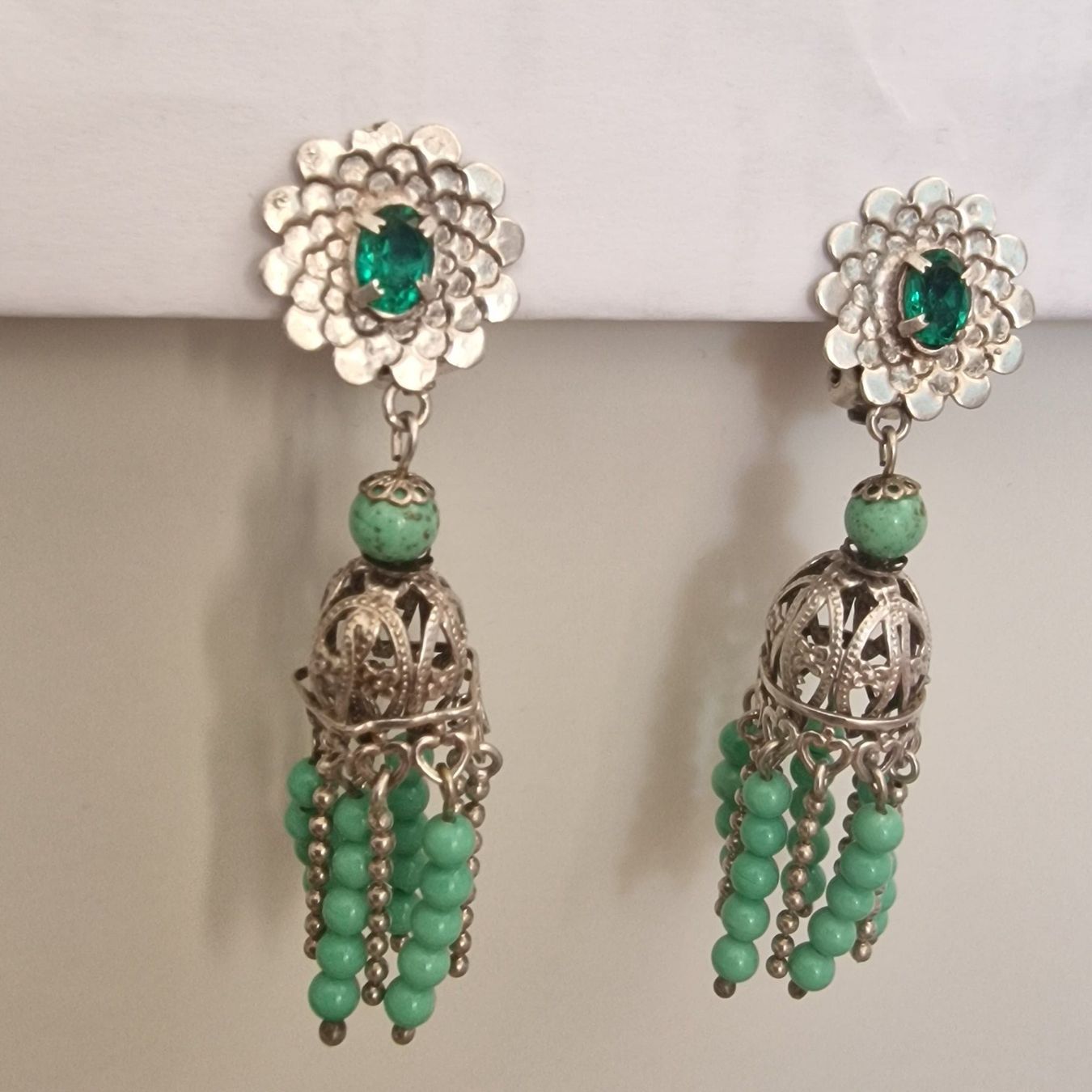Ohrringe & -stecker: Wunderschöne antike filigrane Ohrringe im Art Deco Stil – Gebraucht aus Birr von sen_8djr 9
