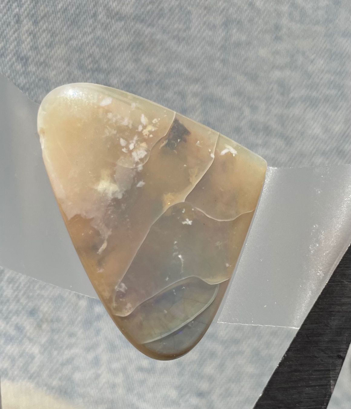Fossilien: 5 Stk  Cabochons Opal echt  neu gross    LOT  Sammlung – Neu und originalverpackt aus Leuggern von gemshow 5