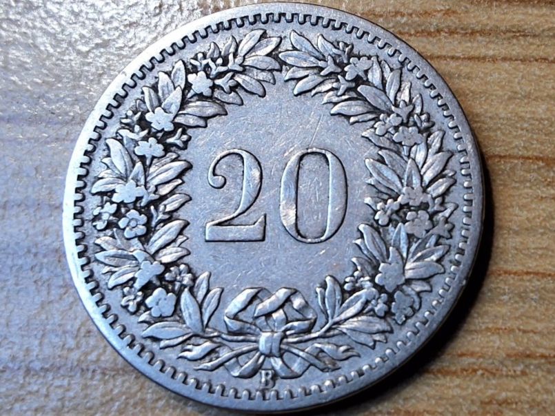 Tutti le monete: 20 Rappen 1887 – Usato da Münchenstein venduto da purbach1 3